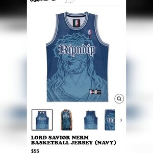 Ripndip Blue Graphic Basketball Jersey